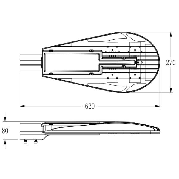 IP65 30w 50w все в одном интегрированном светодиодном уличном освещении для наружного водонепроницаемого решения