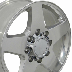 20x8.5 Chevrolet Silverado Replica Wheels Polished 8 Lug Chevy Replica Wheels 5503