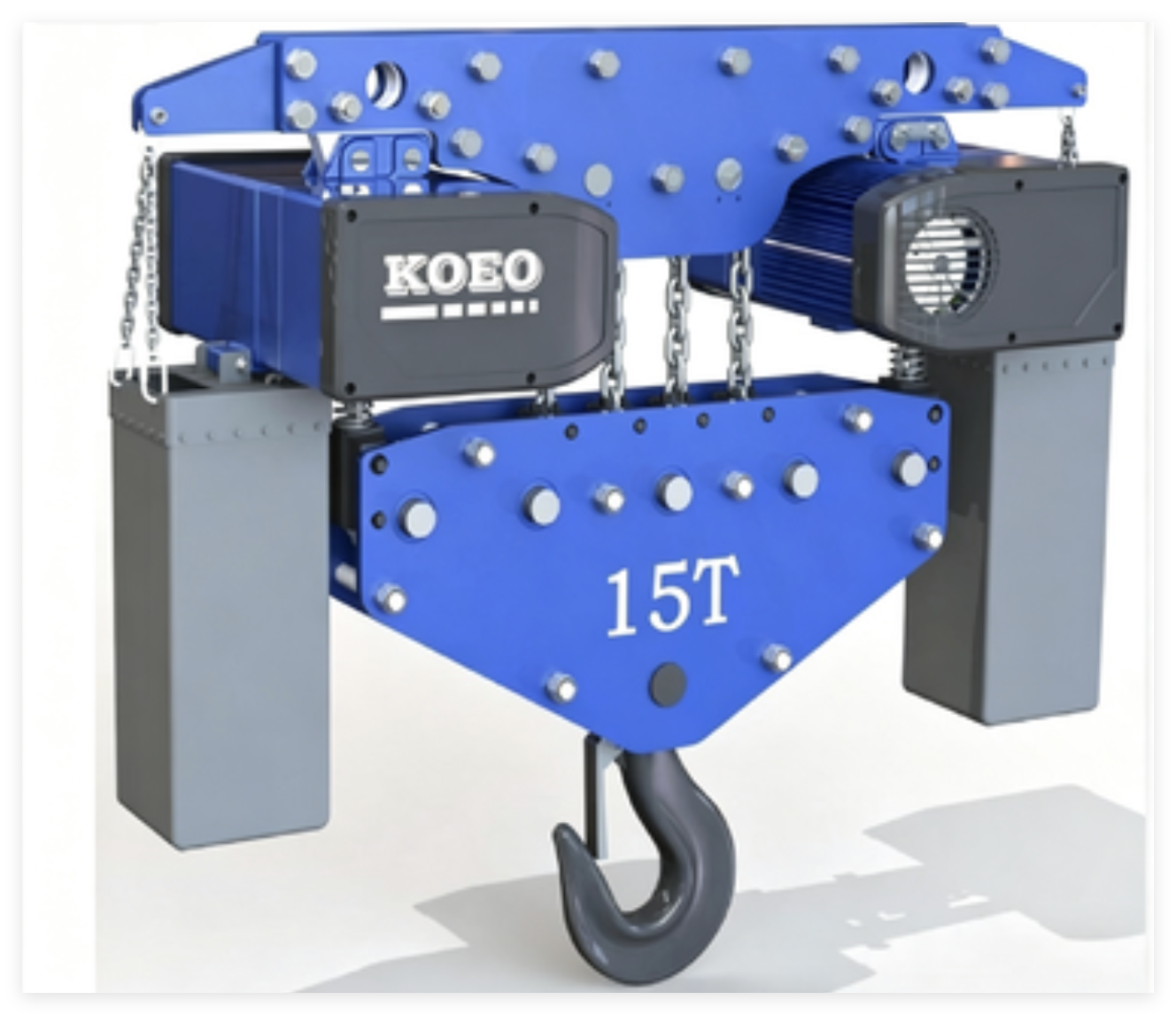 15T Industrial Electric Hoist Compact Low Headroom Electric Chain Hoist Lightweight