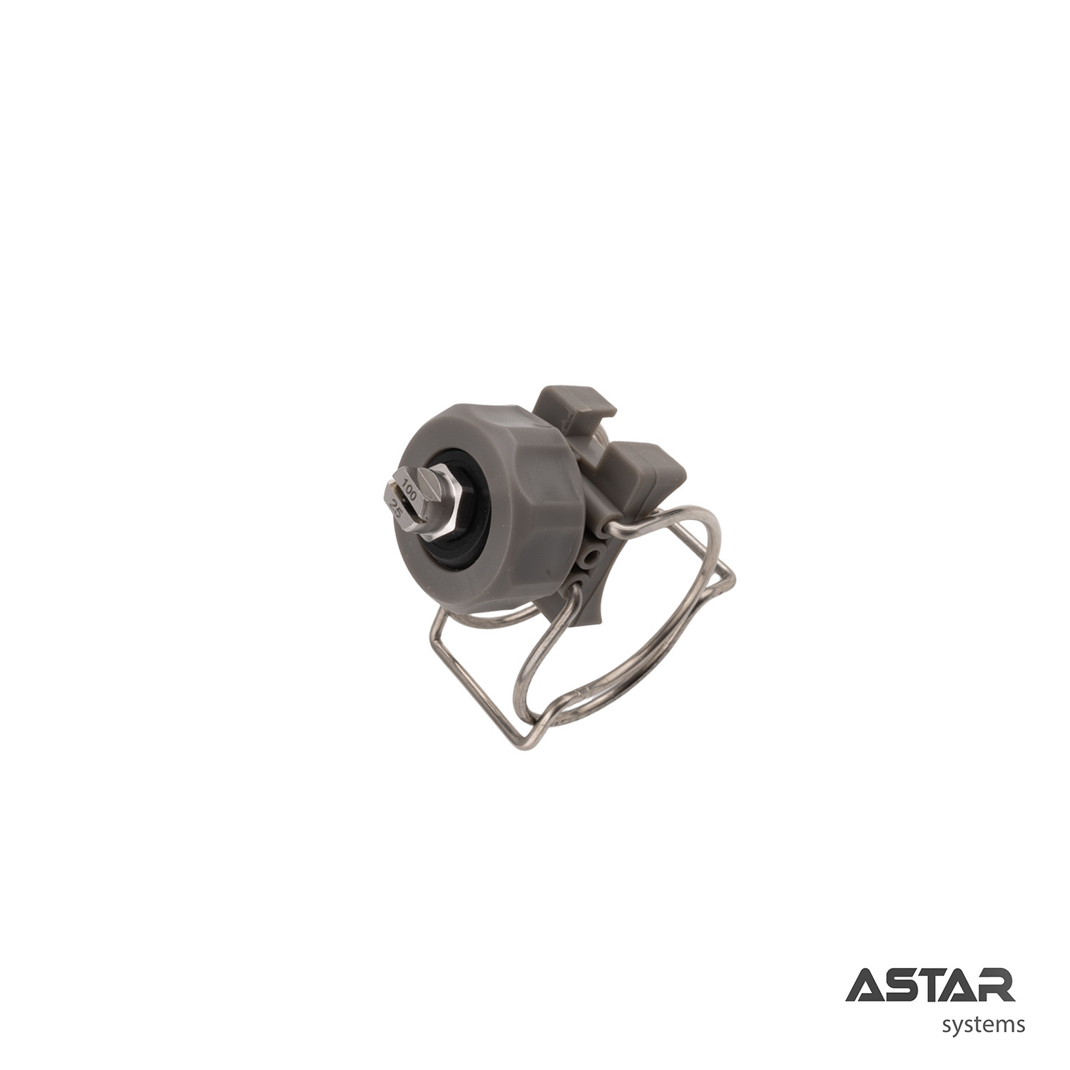 304 SS Double Clip-on Fan Spray Nozzle For Industrial Cleaning Plastic Snap Spray Head