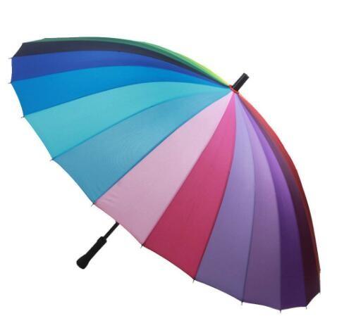 Automatic Rainbow Patio Umbrella / Sun Umbrella Easy Open Close 16 Ribs