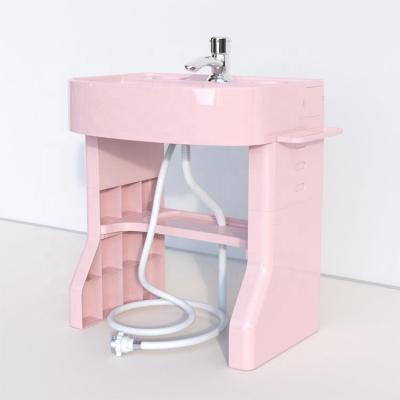 Logotipo personalizado Plastic Kids Wash Basin Pedestal Lavabo Popular Design
