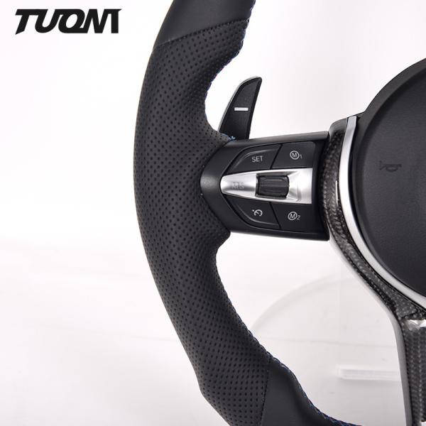 Sports Perforated Smooth Leather Steering Wheel OEM ODM For BMW