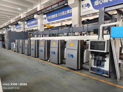 Imprimante flexographique de gobelets en papier FM-CS à contrôle servo de 240 m/min avec diamètre de rouleau de bande de 100 mm