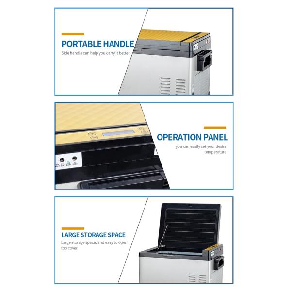 Холодильник автомобиля CFC свободный портативный, замораживатель холодильника 12V 30AH 50l портативный