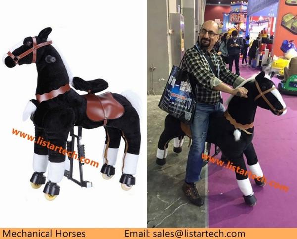 Amusement Park Toy Ride on Horses for Adult that Walk without Electricity, Mechanical Pony