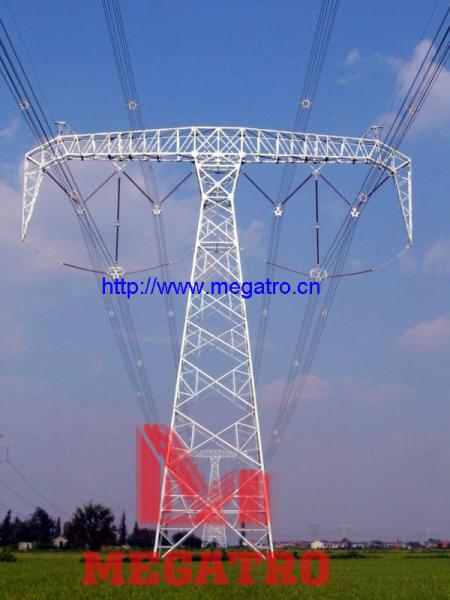 500KV tangent double circuit compact transmission tower
