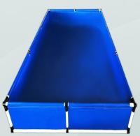 Por encima del suelo Pequeño estanque de plástico para peces, tanques de almacenamiento de agua Tanque de peces de lonas laminadas