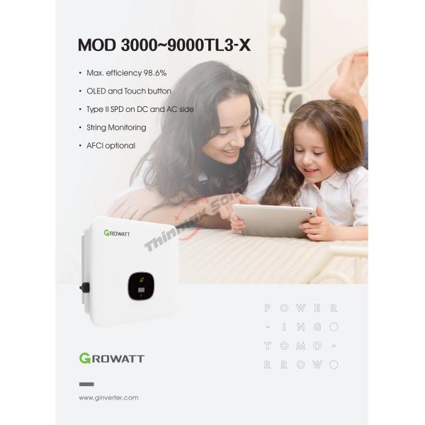 Growatt MOD 6000TL3-X 6KW Three phase on grid PV Inverter Grid tie Renewable Energy solar inverter