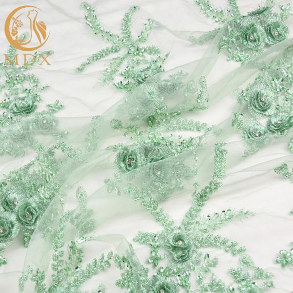 Симметричные Bridal вышитые ткань шнурка/материал шнурка для платьев свадьбы