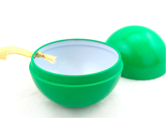 Tin Wedding Anniversary Gift Christmas Tin Box Ball Round Shaped 0.23mm Thickness
