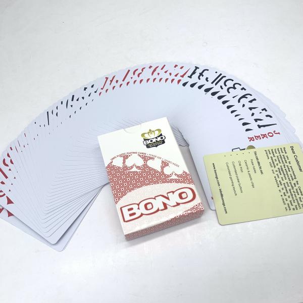Flexible Plastic Poker Cards 0.3mm Personalized Plastic Playing Cards