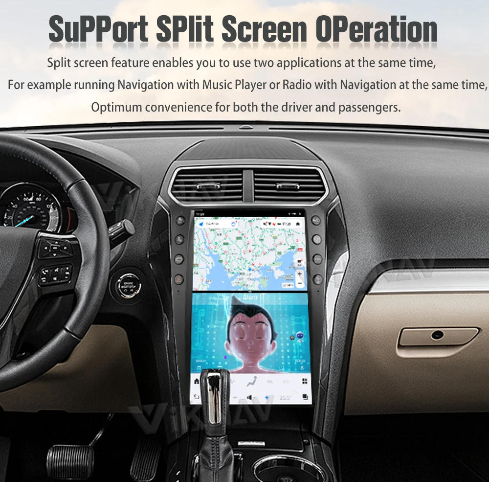 Viknav 13,6 дюйма Авторадио Android 2016 Ford Explorer Радио мультимедиа Радио GPS-навигатор