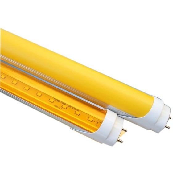 Anti UV T8 LED Tube Light 18W 4FT Industrial Yellow Light Frosted / Clear PC Cover