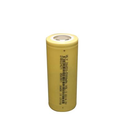 Long Cycle Life 26650 Lithium Cylindrical Battery Cells 3.6V 5000mAh Rechargeable