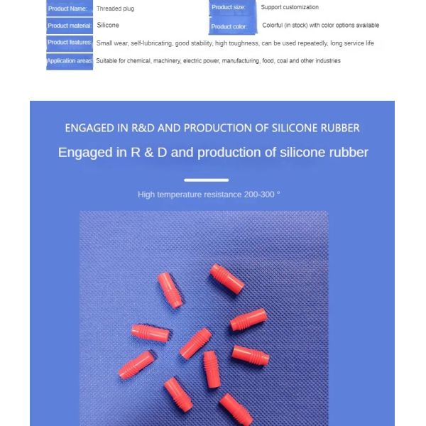 Temperature Resistant Silicone Rubber Plug Hole Spraying Electroplating Protection Conical Rubber Cutting Service Offered