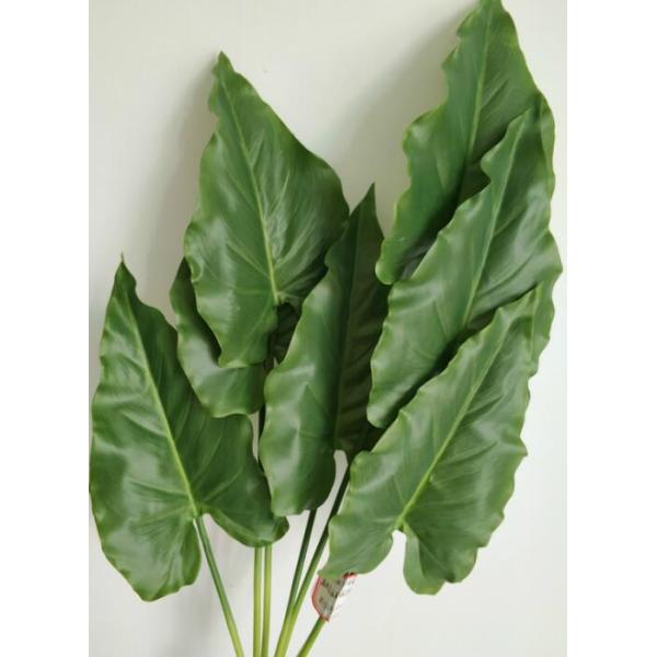 Fresh Color Artificial Leaves Of Giant Taro Nearly Natural Indoor Outdoor Decor