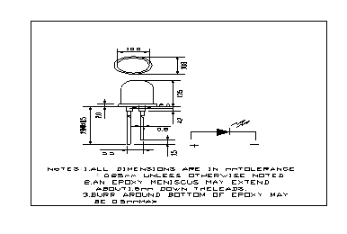 10mm bullet lamp beads | F10 bullet medium power | 10mm round head | 10mm0.5W lamp beads