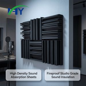 PET Acoustic Foam Panels Flame Retardant Commercial Grade Wall Mount