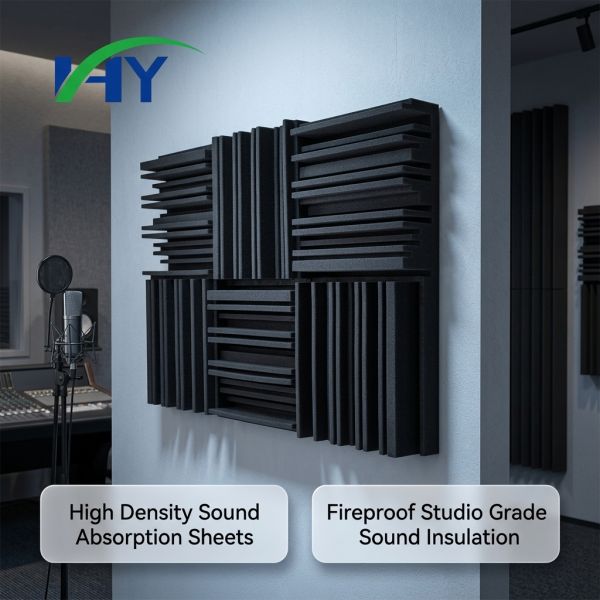 PET Acoustic Foam Panels Flame Retardant Commercial Grade Wall Mount