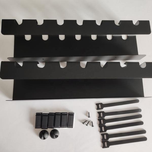 Чёрный стальной кабельный поднос для офисного стола для совещаний под рабочим столом