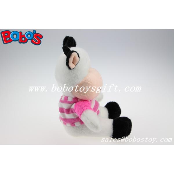 High Quanlity Plush Cow Toy With Baby Smile Face And Pink T-shirt