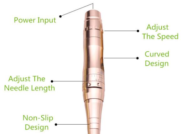 Rose Golden Permanent Eyebrow Tattoo Machine With Needle And Needle Caps