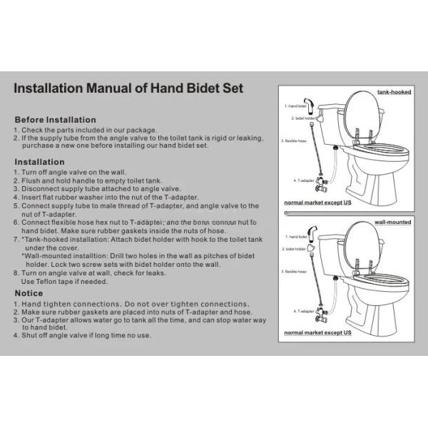 Sustainable White Handheld Toilet Kit Bidet Modern Solution For Bathroom Hygiene