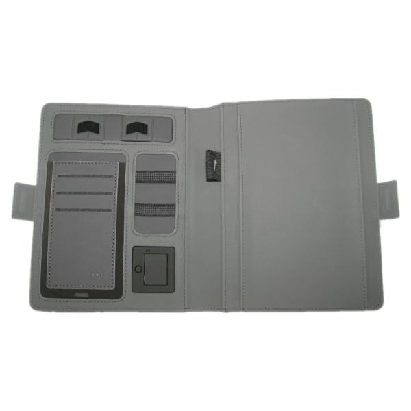 5W Padfolio impermeável com banco do poder, carregador sem fio do caderno multifuncional