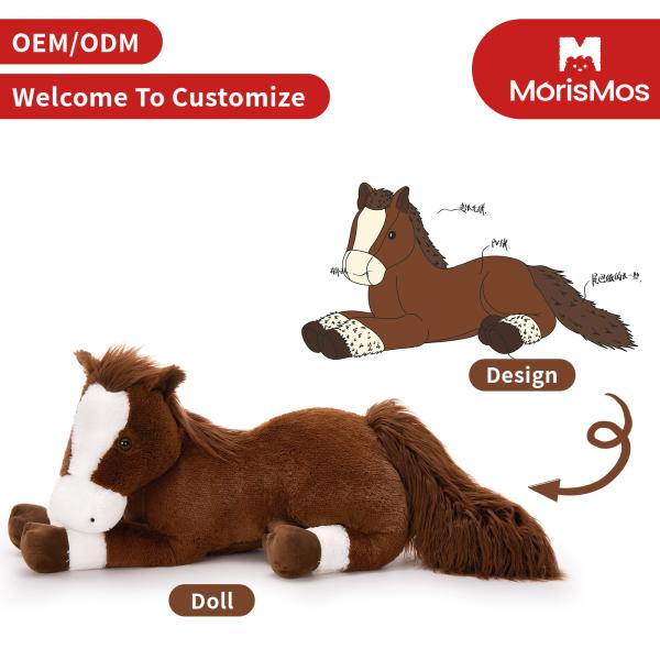 OEM/ODM Manufacture Custom Horse Throw Pillow Plush Toy Super Soft Children Can Hold Plush Blanket Plush Animal Before Bedtime