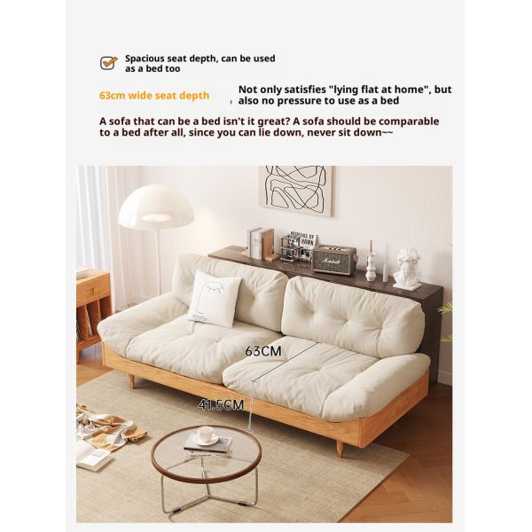 Modern Minimalist Space Saving 3 Seater Frame Sofa Fabric Solid Wood Eco-Friendly Cloud Corner Modular Sectional Sofa Living
