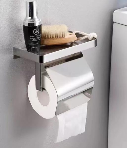 Waterproof Wall Mounted Toilet Paper Holder , 304 Stainless Steel Toilet Tissue Dispenser