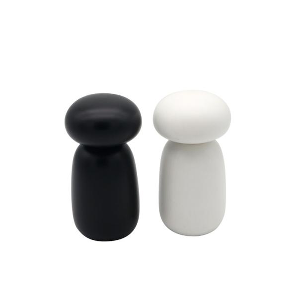 White Black Pepper Mill Grinder Adjustable Ceramic Rotor Wooden Salt & Pepper Shakers