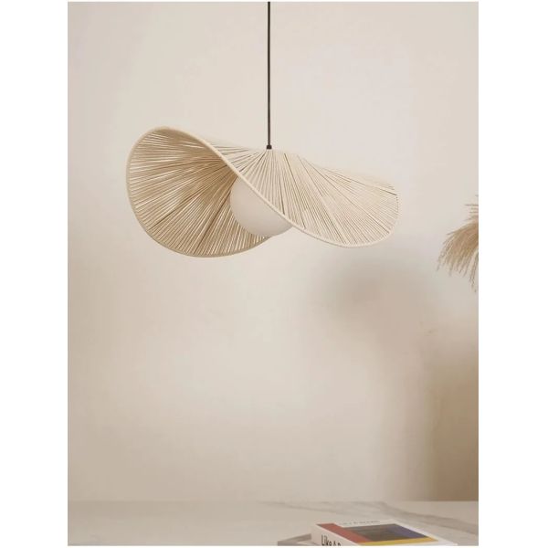 Art Hanging Wicker Lamp Bedroom Parlor Hotel Nordic Rattan Wabi Sabi Pendant Light(WH-WP-101)