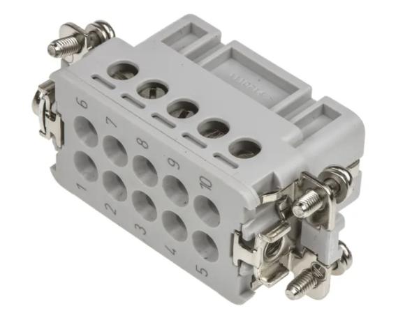 Black Screw Lock Heavy Duty Connectors ≤3mΩ Contact Resistance
