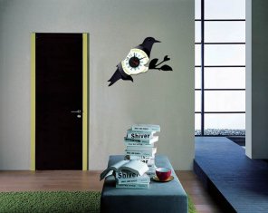 Metal Bird Wall Decoration Designer Wall Sticker Clocks 10A027 