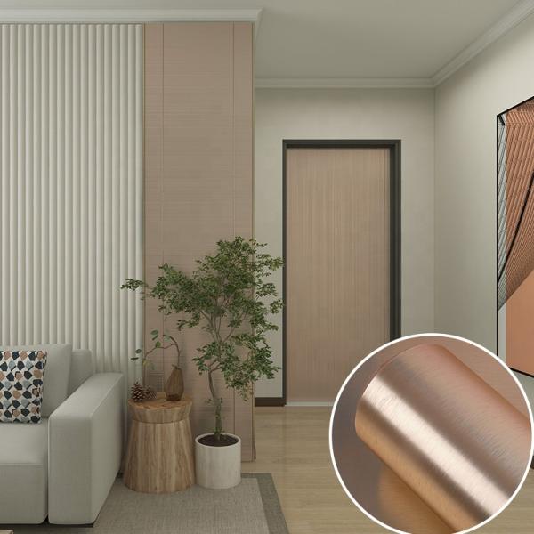 Effortless Panel Decoration Metallic PVC Self Adhesive Wallpaper Metallised Film