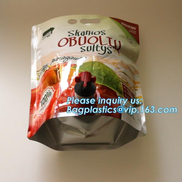 Wine Pouch Liquid Pack Bag, Drink Packaging Pouch With Spout, 3L 5L 10L 22L Plastic Aluminum Foil Wine Bag