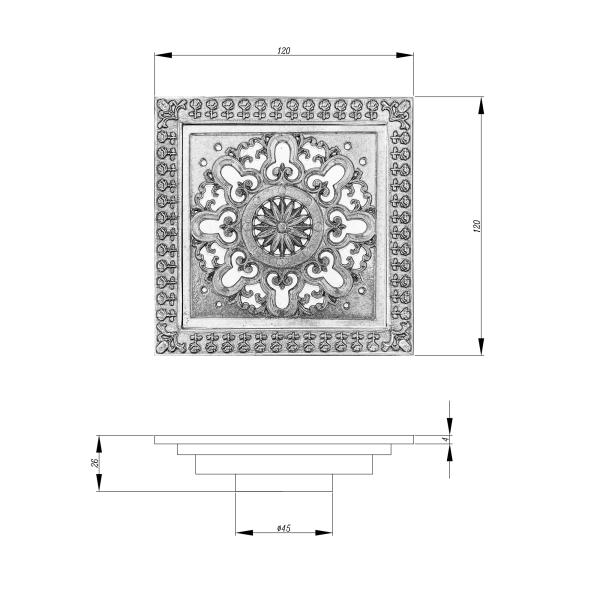 DL-40109 Brass Floor Drain
