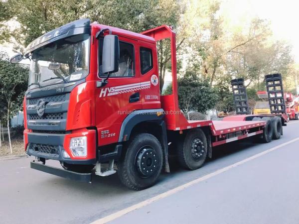 Factory DongFeng 8X4  30 Ton Flat Bed Tow Truck Excavator Transport Towing Truck
