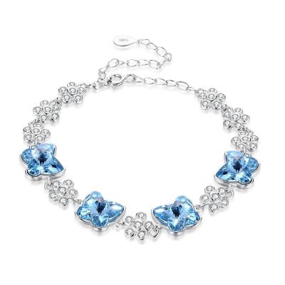 ODM 1.4x1.6cm Sterling Silver Slider Bracelets 3.5'' Cubic Zirconia Bracelets