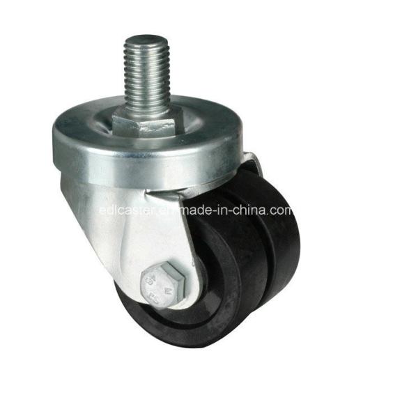150kg Threaded Swivel PA Machine Caster 6132-13 in Black Color for Caster Application