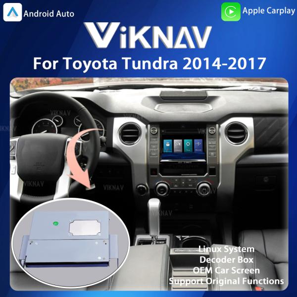 Декодер Viknav Linux System для Toyota Tundra 2014-2017 с Apple CarPlay, Android Auto и беспроводным подключением
