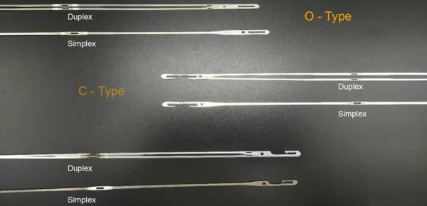 Ss Heddle Wire Picanol Air Jet Loom Spare Parts 5.5x1.2mm Eyelet