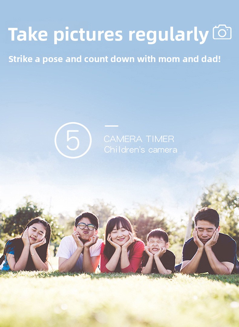 New Cartoon Children's Camera Capable Recording Full HD Video Dual-camera SLR Digital Camera Toy MicroSD Plastic Body 8x Filter