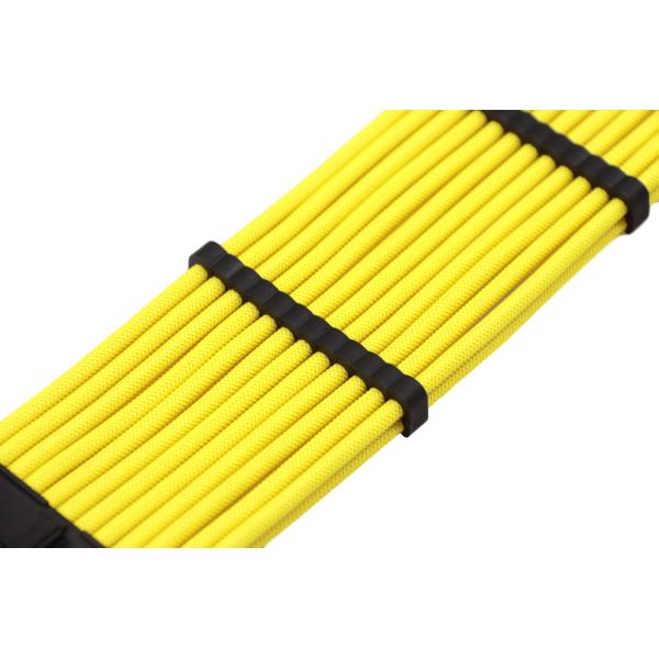24Pin Braided Sleeved Extension Cord  Power Cords  Female Power Supply Extension Cable Cotton Cable 18AWG 300mm