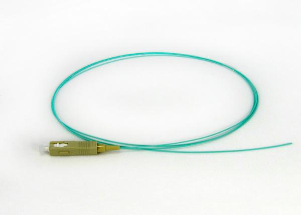 OM3 SC Loose Tube Fiber Optic Multimode Pigtail Aqua Jacket Corning Fiber