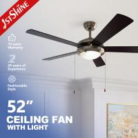 Ventilador de techo clásico de 52 pulgadas con luz LED y control de la cadena de tracción