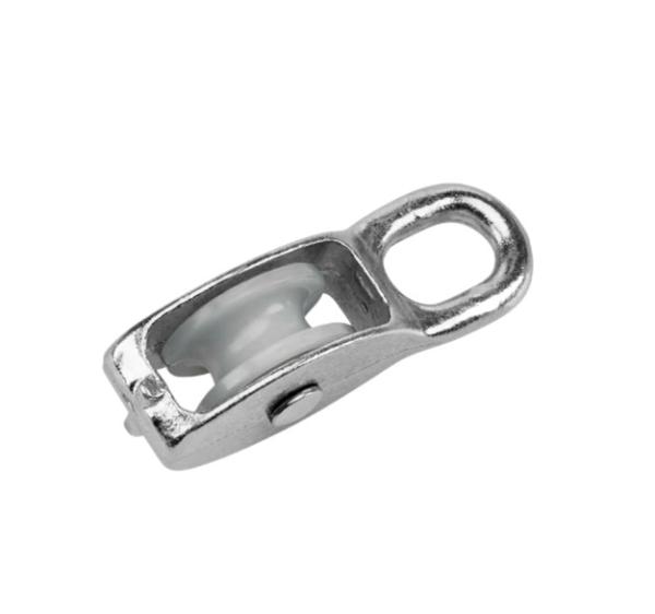 Zinc alloy Die Cast Pulley Fixed Eye Single Pulley With Nylon Wheel for DIY