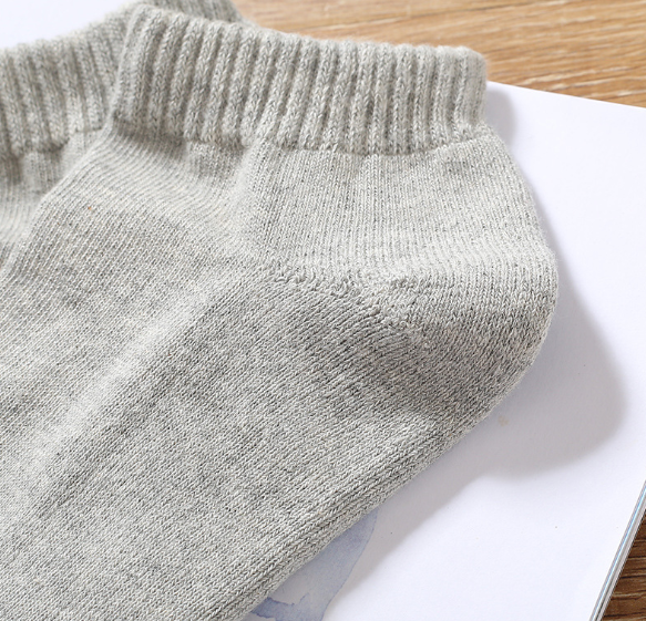 OEM Spring Mens Sports Ankle Socks Plain Color Knitted Running Ankle Socks Knit Cotton Socks